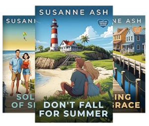 Love on Palmar Island by Susanne Ash - Collage of the first three book covers. 